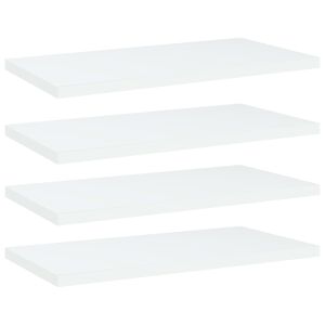 vidaXL boghylder 4 stk. 40x20x1,5 cm konstrueret tr&aelig; hvid
