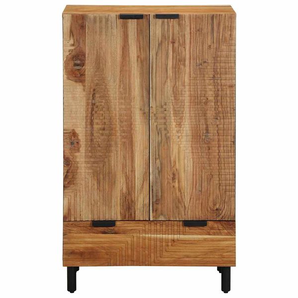 vidaXL Highboard Naturfarvet 60 x 33,5 x 100 cm Massivt Akacietr&aelig;