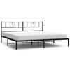 vidaXL sengeramme med sengegavl 183x213 cm metal sort