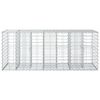 vidaXL Gabion h&oslash;jbed S&oslash;lv 140 x 60 x 55 cm Galvaniseret st&aring;l