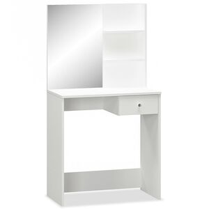 vidaXL kosmetikbord 75x40x141 cm konstrueret tr&aelig; hvid