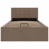 vidaXL hydraulisk opbevaringsseng 100 x 200 cm stof gr&aring;brun