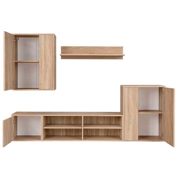 vidaXL TV-møbelsæt 5 pcs Sonoma-eg 221 x 30 x 80 cm Konstrueret træ