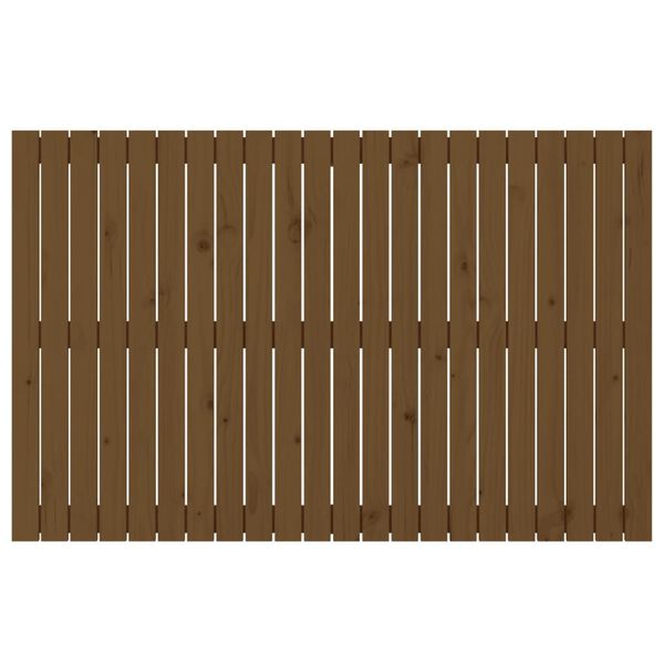 vidaXL sengegavl 140x3x90 cm massivt fyrretr&aelig; gyldenbrun