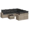 vidaXL sofas&aelig;t til haven 9 dele med hynder polyrattan lysegr&aring;