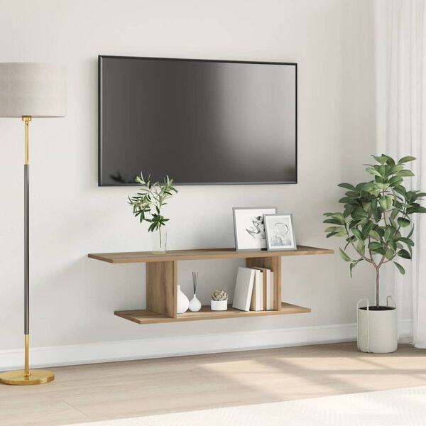 vidaXL TV-m&oslash;bels&aelig;t Artisan Egetr&aelig; 102 x 35 x 35 cm Konstrueret tr&aelig;