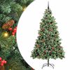 vidaXL Kunstigt juletr&aelig; 300 LED'er Varm hvid PVC og metal Gr&oslash;n