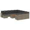 vidaXL Patio Sofa Set 11-personers Grey
