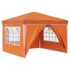 vidaXL Pop-up Festtelt 288 x 288 x 245 cm Orange Oxford stof