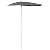 vidaXL halv parasol med stang 180x90 cm antracitgr&aring;
