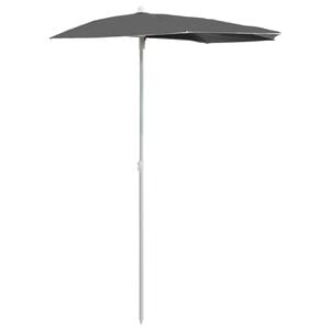 vidaXL halv parasol med stang 180x90 cm antracitgr&aring;