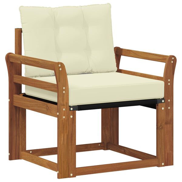 vidaXL Udend&oslash;rs sofagruppe Massiv akacietr&aelig; og Textilene