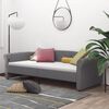 vidaXL daybed med madras og USB 90x200 cm stof lysegr&aring;