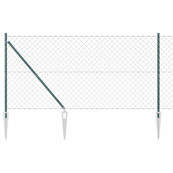 vidaXL Hegnsp&aelig;l Gr&oslash;n 10 x 1,2 m (60 x 60 mm netv&aelig;rk) St&aring;l og PVC