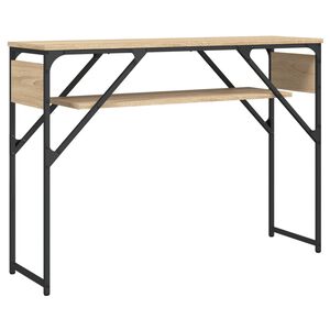 vidaXL konsolbord med hylde 105x30x75 cm konstrueret tr&aelig; sonoma-eg