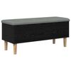 vidaXL Opbevaringsb&aelig;nk med pude Sort eg 102 x 42 x 46 cm