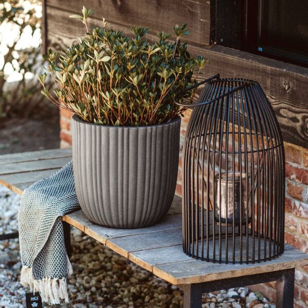 Capi krukke Urban Tube 35x34 cm m&oslash;rkegr&aring;