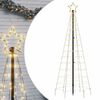 vidaXL LED juletr&aelig; med spyd 220 LEDs varm hvid 180 cm