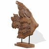 vidaXL fiskeskulptur i teaktr&aelig; 40x12x57 cm