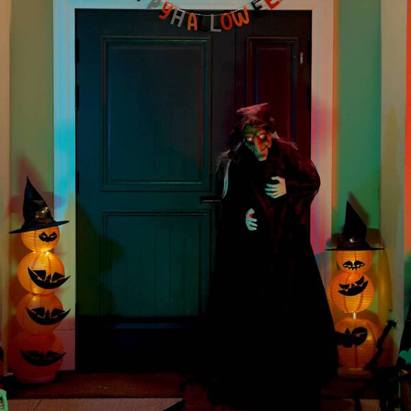 vidaXL Halloween Talende Heks Lilla 216 x 125 cm Polyester
