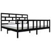 vidaXL sengeramme 200x200 cm massivt fyrretr&aelig; sort