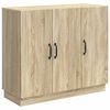 vidaXL Sideboard Sonoma-eg 89 x 34,5 x 77 cm Konstrueret tr&aelig;