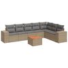 vidaXL sofas&aelig;t til haven 8 dele med hynder polyrattan beige