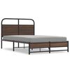 vidaXL sengeramme 140x190 cm uden madras konstrueret tr&aelig; brunt eg