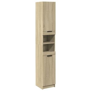 vidaXL badev&aelig;relsesskab 32x34x188,5 cm konstrueret tr&aelig; sonoma-eg