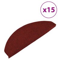 vidaXL trappemåtter 15 stk. 65x22,5x3,5 cm selvklæbende rød