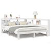 vidaXL seng med reol uden madras 140x190 cm massivt fyrretr&aelig; hvid