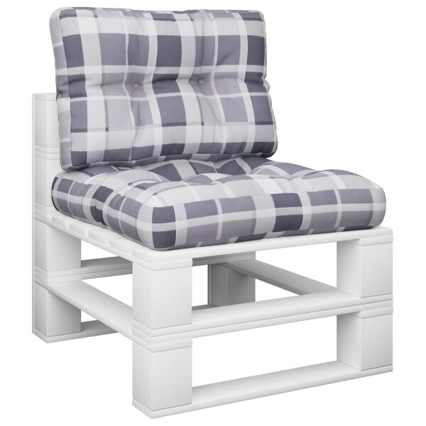 vidaXL pallehynder 2 stk. stof gråternet