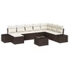 vidaXL Havesofa S&aelig;t 8 stk. Brun og Creme polyrattan