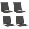 vidaXL S&aelig;de- og rygpuder Polyester Antracit 47 x 45 x 2 cm