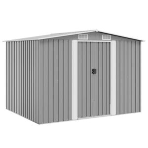 vidaXL opbevaringsskur til haven 257x205x178 cm metal gr&aring;