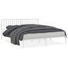 vidaXL sengeramme med sengegavl 183x213 cm metal hvid