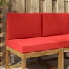 vidaXL Udend&oslash;rs Sofa Pude 2 pcs R&oslash;d Polyester
