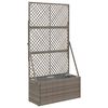 vidaXL Havekrukke med trellis Gr&aring; 70 x 30 x 135 cm polyrattan