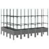 vidaXL plantekasse med espalier 200x160x142,5 cm PP lysegr&aring;