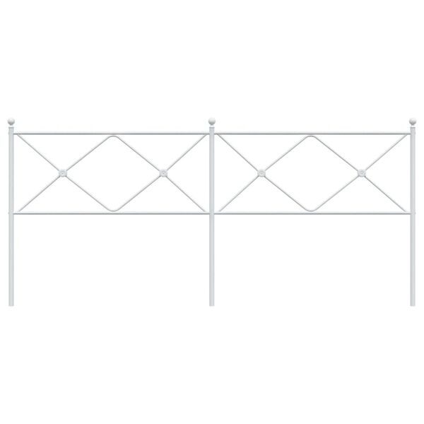 vidaXL sengegavl 193 cm metal hvid