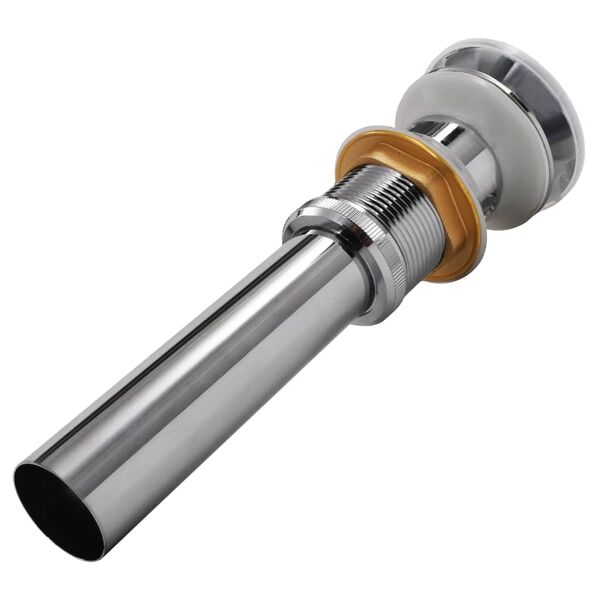 vidaXL bundventil med pop op-funktion til vask rustfrit stål