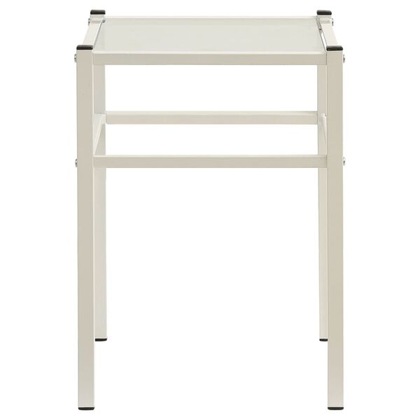 vidaXL sengeskabe 2 stk. metal og glas hvid og transparent