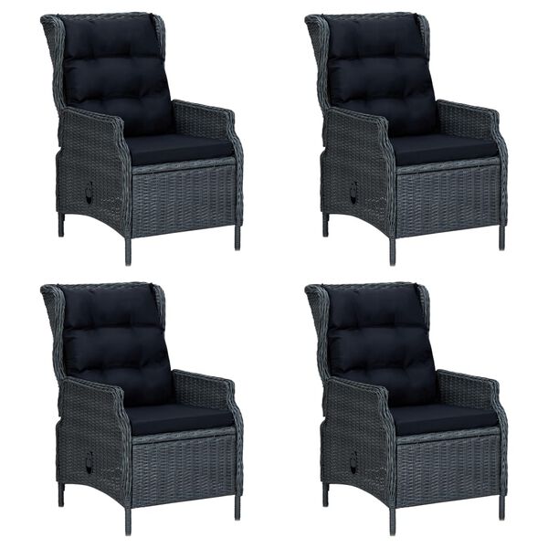 vidaXL spisebordss&aelig;t til haven 5 dele m&oslash;rkegr&aring;