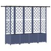 vidaXL H&aelig;vet Bed med Trellis og Tag Gr&aring; 202 x 40 x 136 cm PP