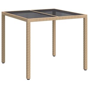 vidaXL Havem&oslash;bel Bord Beige 90 x 90 x 75 cm polyrattan