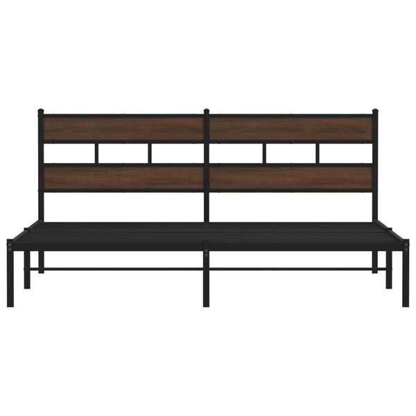 vidaXL sengeramme m. sengegavl 190x200 cm uden madras brunt eg