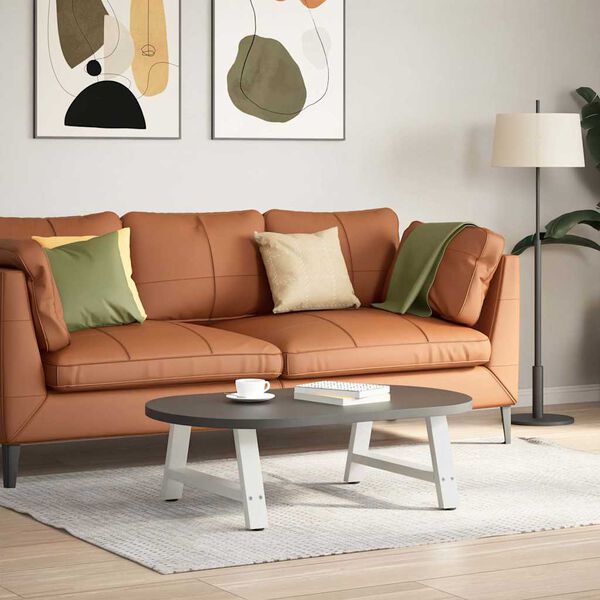 vidaXL sofabordsben A-formet 2 stk. hvid 70x(30-31) cm st&aring;l