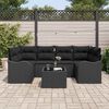 vidaXL Havesofa S&aelig;t Sort 55 x 55 x 37 cm polyrattan