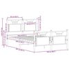 vidaXL sengeramme 120x200 cm uden madras konstrueret tr&aelig; brunt eg
