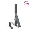 vidaXL Snebeskyttelse St&oslash;tte 12 pcs Antracit 29,5 x 3 x 34,5 cm St&aring;l